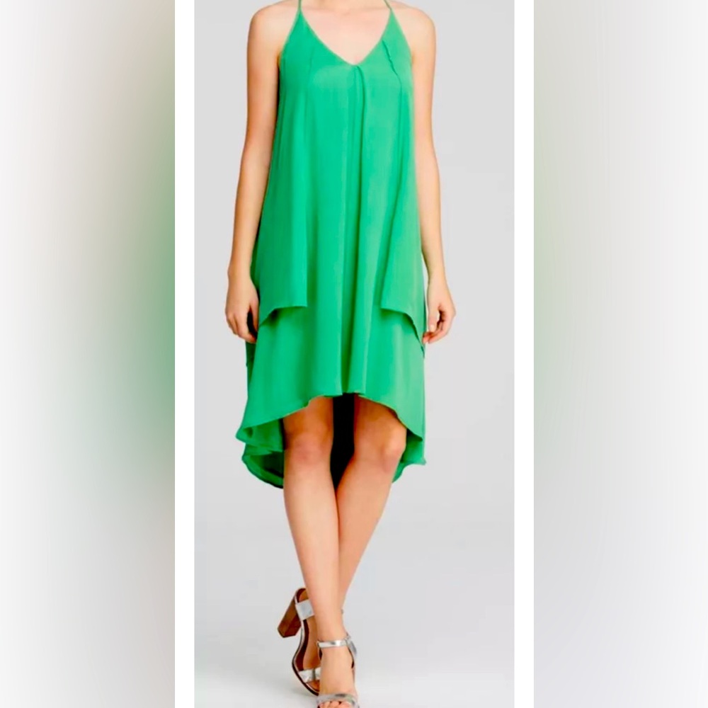 Rebecca Minkoff Green Silk Dress M